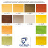 Van gogh • aquarelverf pocket box natuurtinten met 12 kleuren in halve napjes