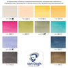 Van gogh • aquarelverf pocket box gedempte tinten met 12 kleuren in halve napjes