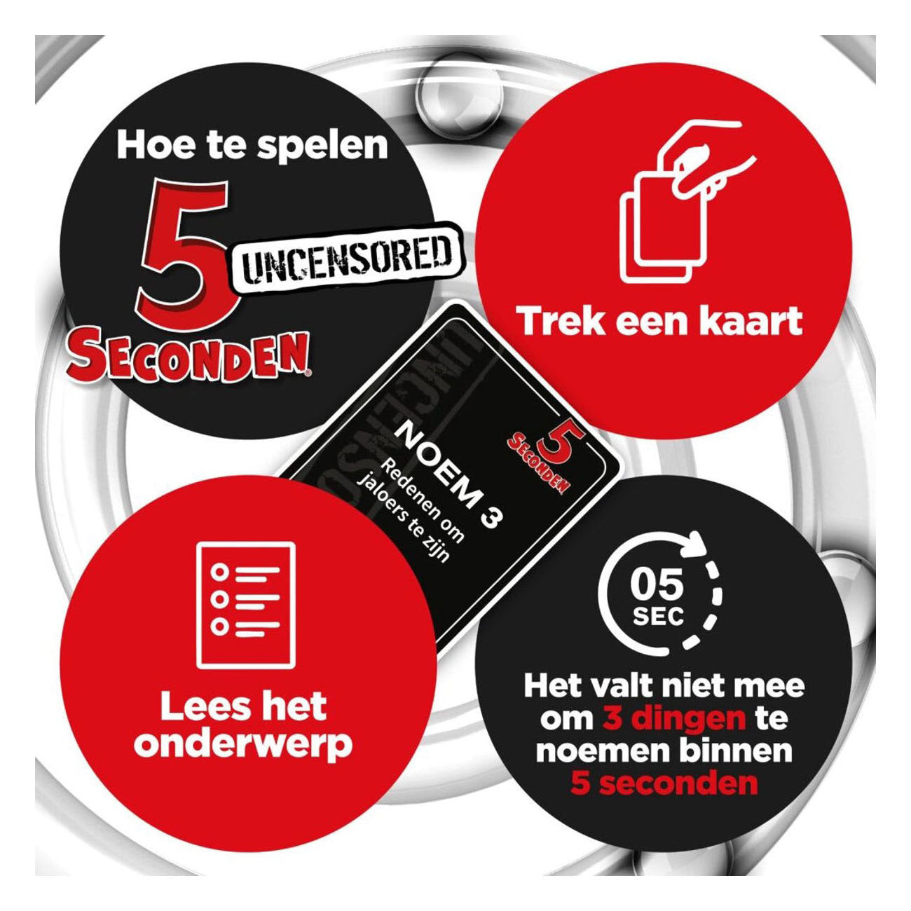 Goliath 5 seconds 18+ - partyspel - kaartspel - raadspel