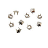 Vaessen creative • studs vierkant 6mm 10pcs silver