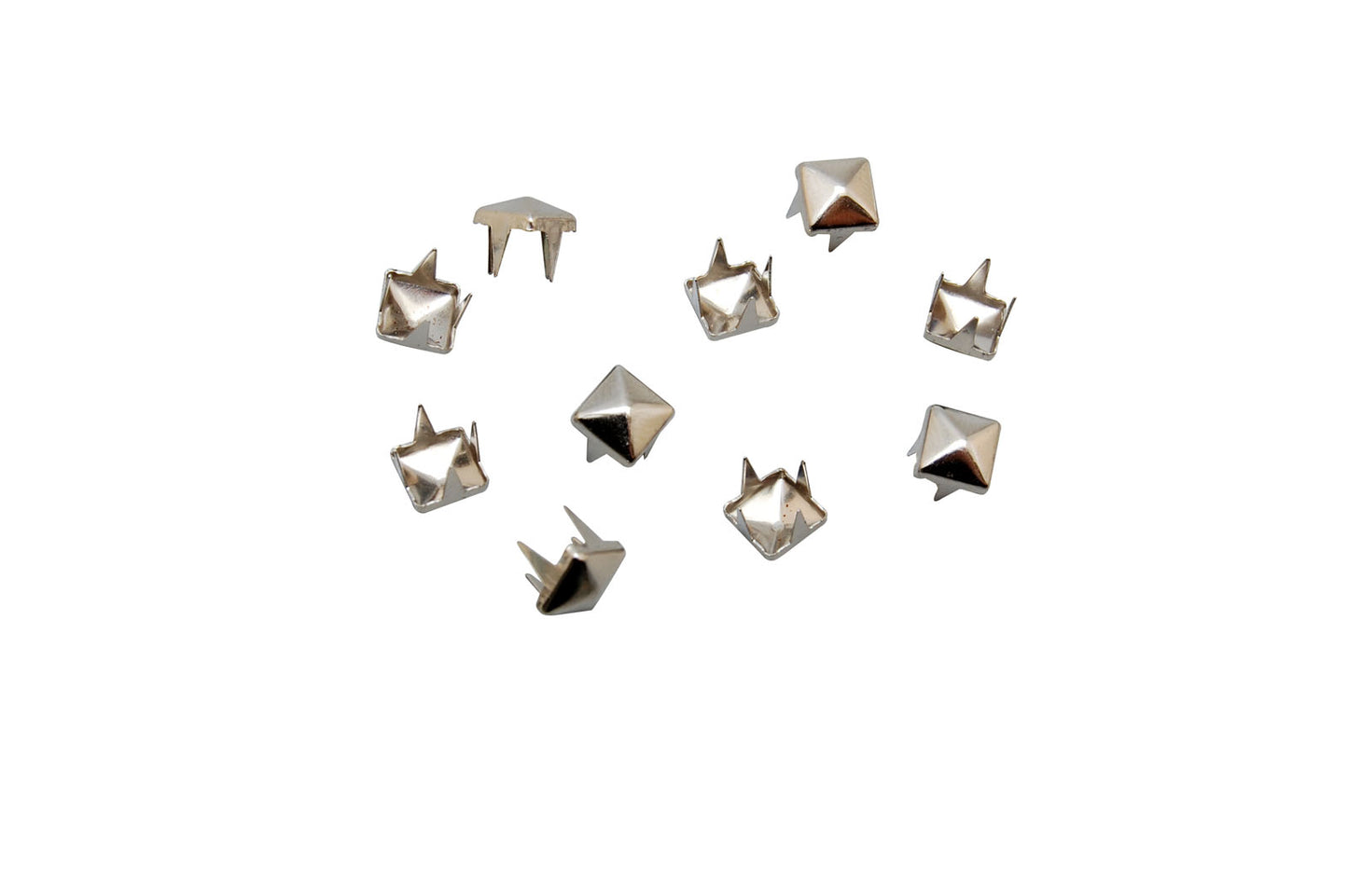 Vaessen creative • studs vierkant 6mm 10pcs silver