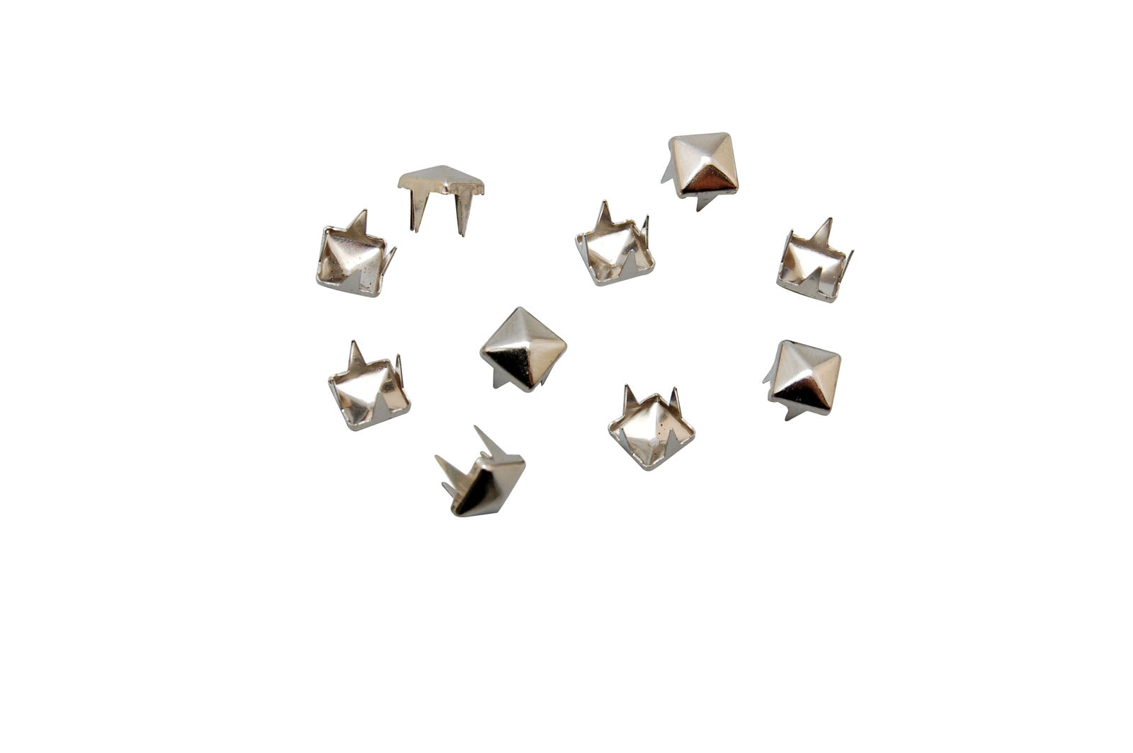 Vaessen creative • studs vierkant 6mm 10pcs silver