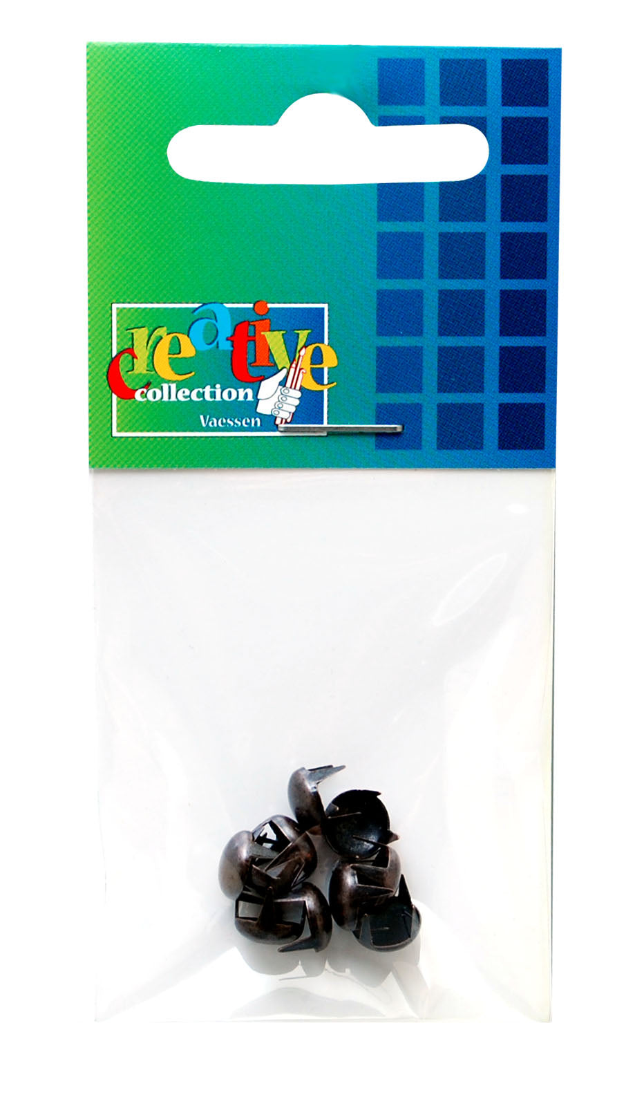 Vaessen creative • studs rond 7mm 10pcs brons