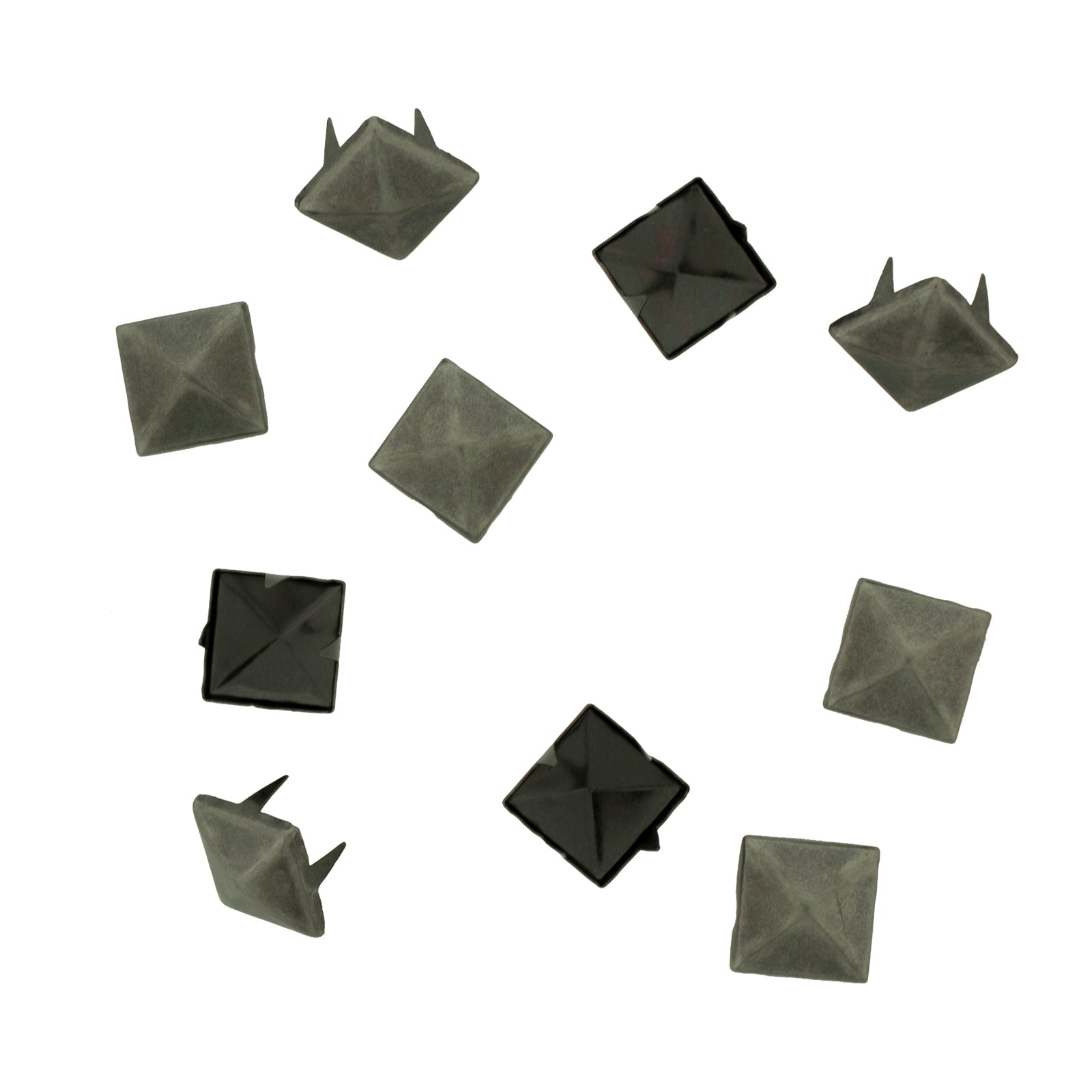 Vaessen creative • studs vierkant 12x12mm 10pcs antique silver