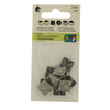 Vaessen creative • studs vierkant 12x12mm 10pcs antique silver