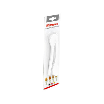 Westmark eierlepels kunststof wit set van 6 stuks 14,5 cm
