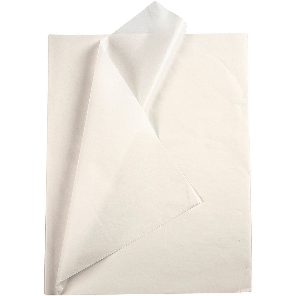Tissuepapier, vel 50x70 cm, 17 gr, wit, 25 vel 1 doos
