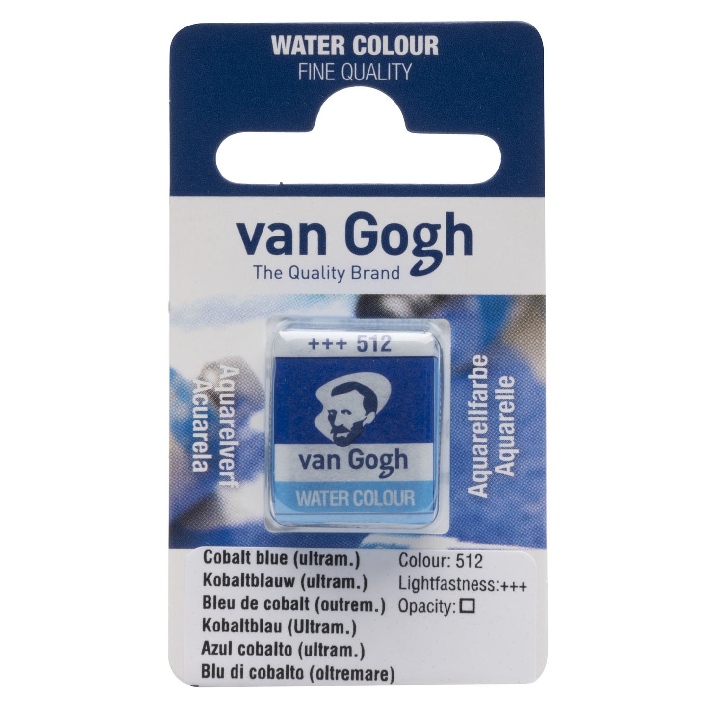 Van gogh • aquarelverf napje kobaltblauw ultramarijn 512