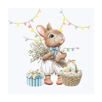 Duni servetten bunny joy 24cm