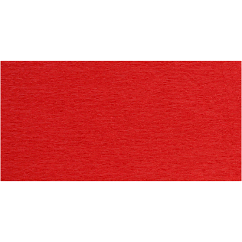 Crepepapier, vel 50x250 cm, rood, 10 vouw 1 doos