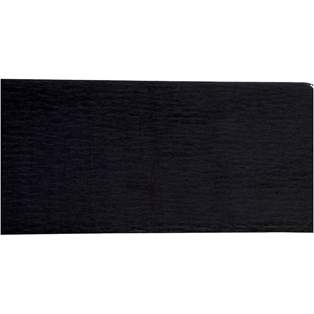 Crepepapier, vel 50x250 cm, zwart, 10 vouw 1 doos