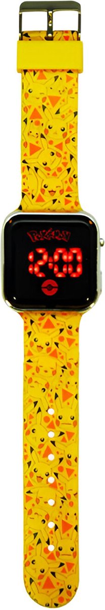 Disney pokémon - led horloge - pikachu - geel - kinderen