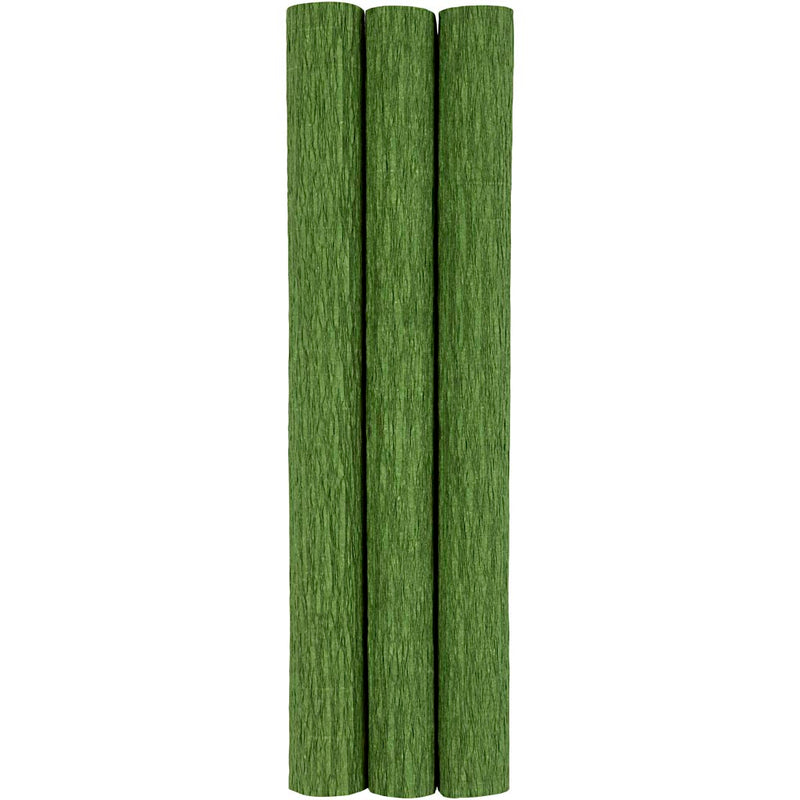 Crêpepapier, vel 25x60 cm, crêpe-verhouding: 180%, 105 gr, lime groen, 3 vel 1 doos