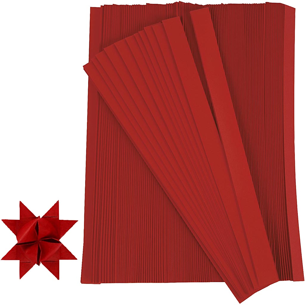 Vlechtstroken, l: 45 cm, b: 15 mm, d 6,5 cm, rood, 500 stroken 1 doos