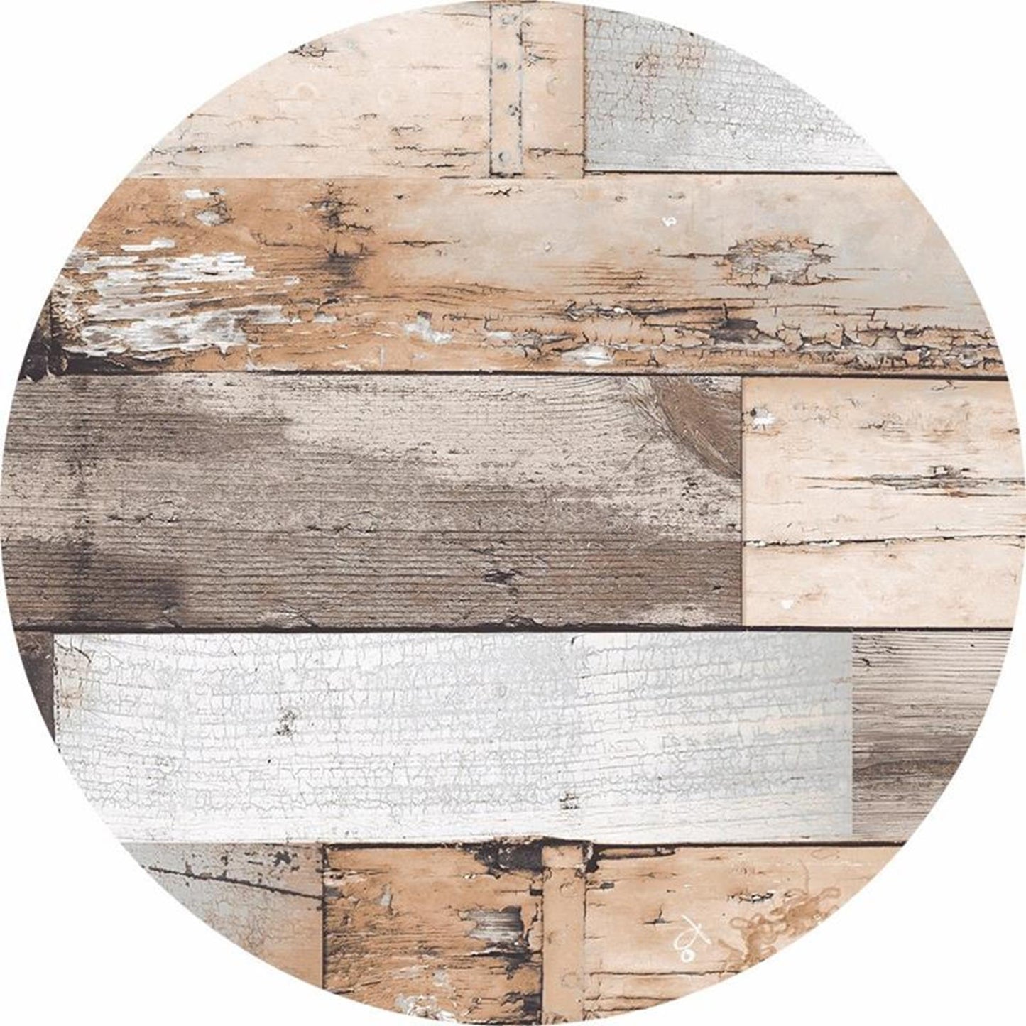 Wicotex tafelzeil pvc met non-woven vliesrug ø160cm woody bruin