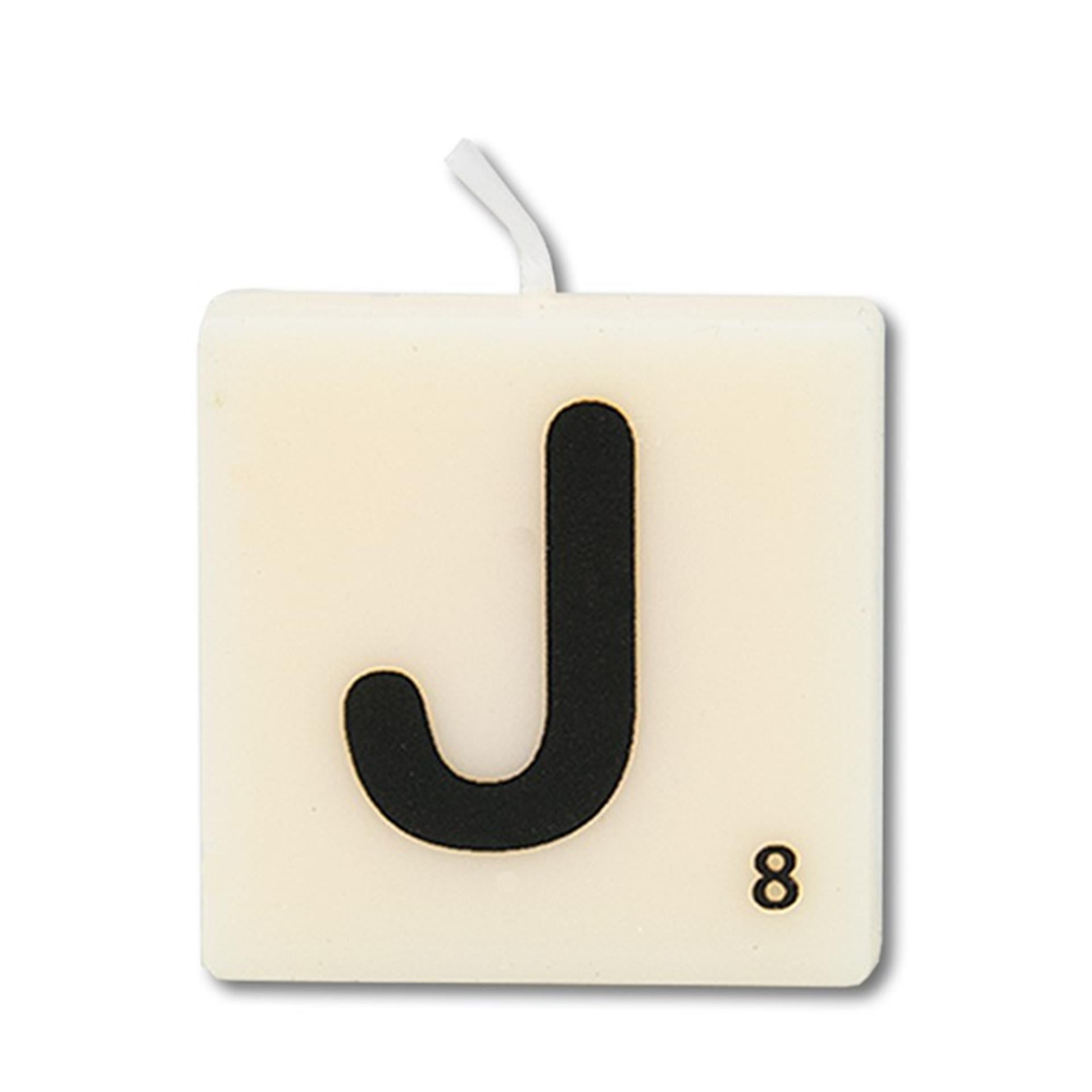 Paperdreams letter kaarsje letter j, set van 4