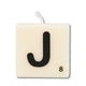 Paperdreams letter kaarsje letter j, set van 4