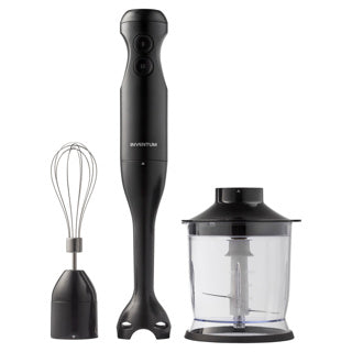 Inventum staafmixer set zwart 350 watt mx350b met garde en hakmolen
