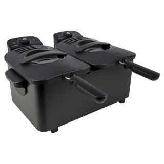 Inventum friteuse dubbel 2x2,5 liter zwart 1800 watt