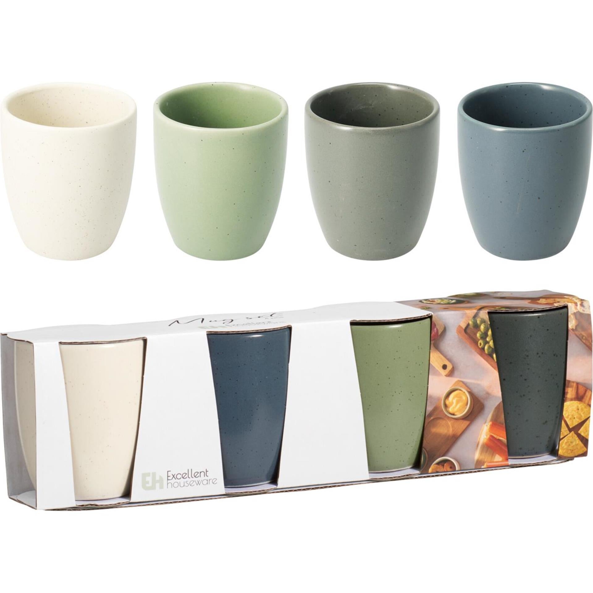 Excellent houseware beker set van 4 stuks beker set van 4 stuks