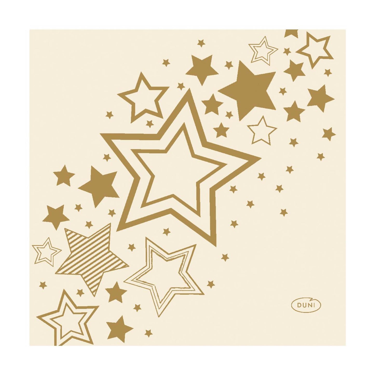 Duni servetten holiday star cream 24cm