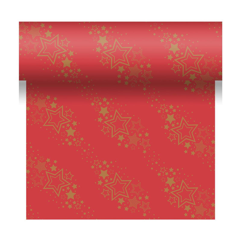 Duni 3-in1 holiday star red 40x480cm