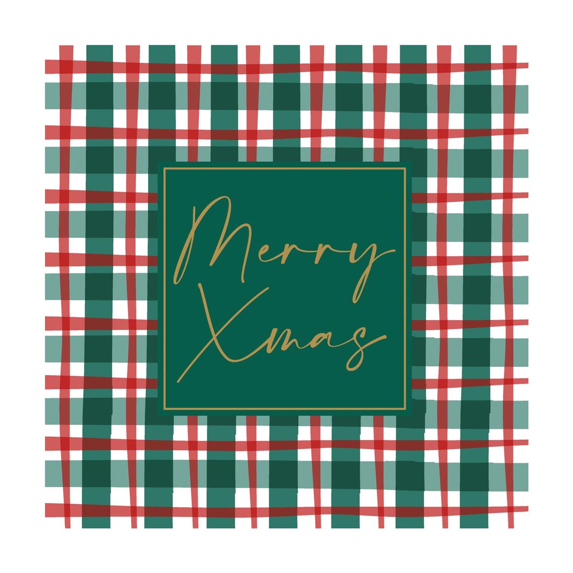 Duni servetten xmas check 33x33cm