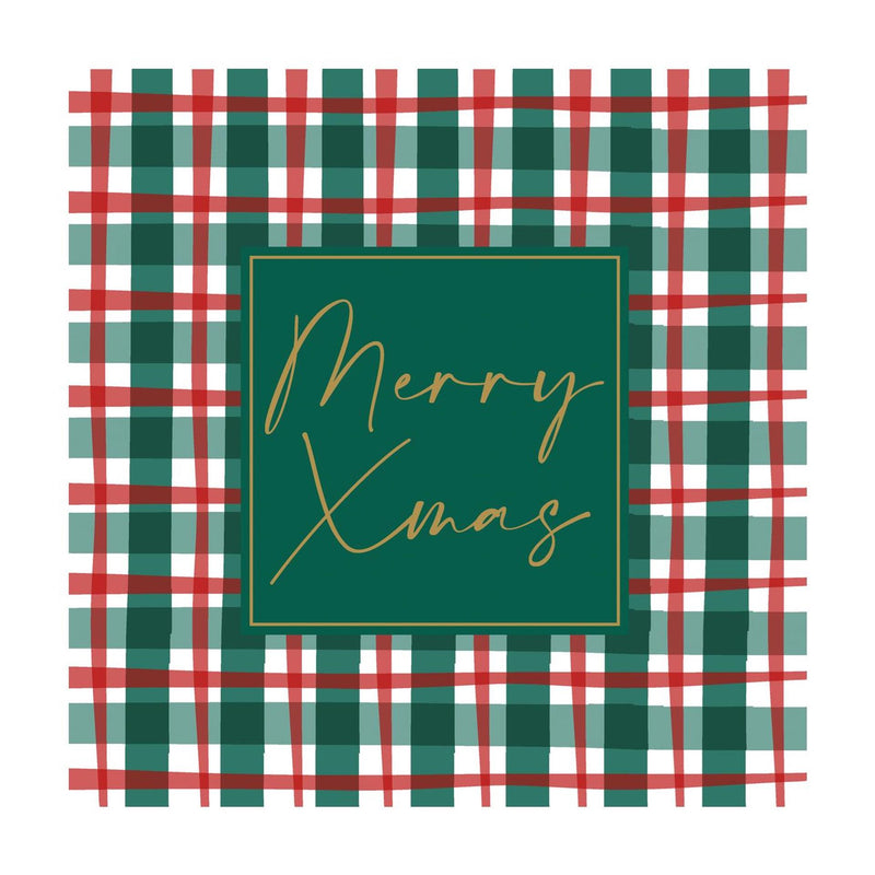 Duni servetten xmas check 33x33cm