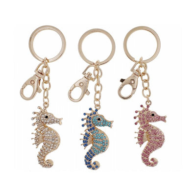 Cosydecor sleutelhanger zeepaard strasssteentjes