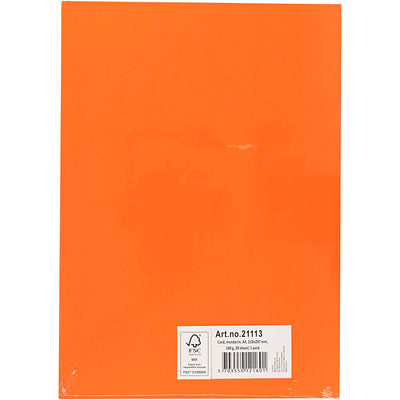 Creativ company gekleurd karton mandarijn oranje a4, 20 vel