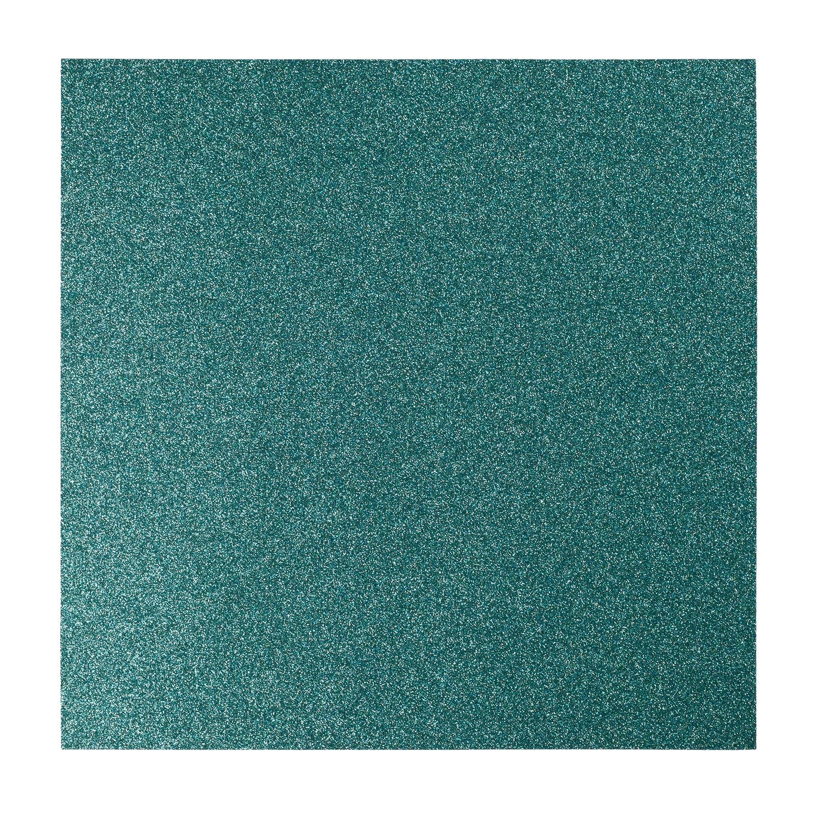 Florence • zelfklevend glitter papier 270g 30,5cm aqua 1x