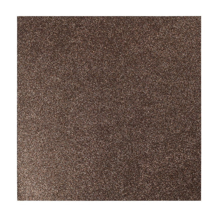 Florence • zelfklevend glitter papier 270g 30,5cm donkerbruin 1x
