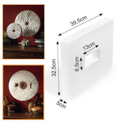 Vaessen creative • piepschuim plaat 32,5x39x5cm met gat 6,5x13cm