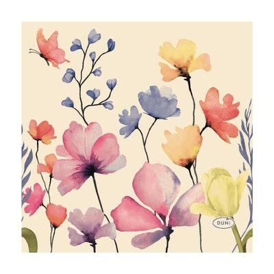 Duni servetten floral haven 3-laags tissue 24x24cm