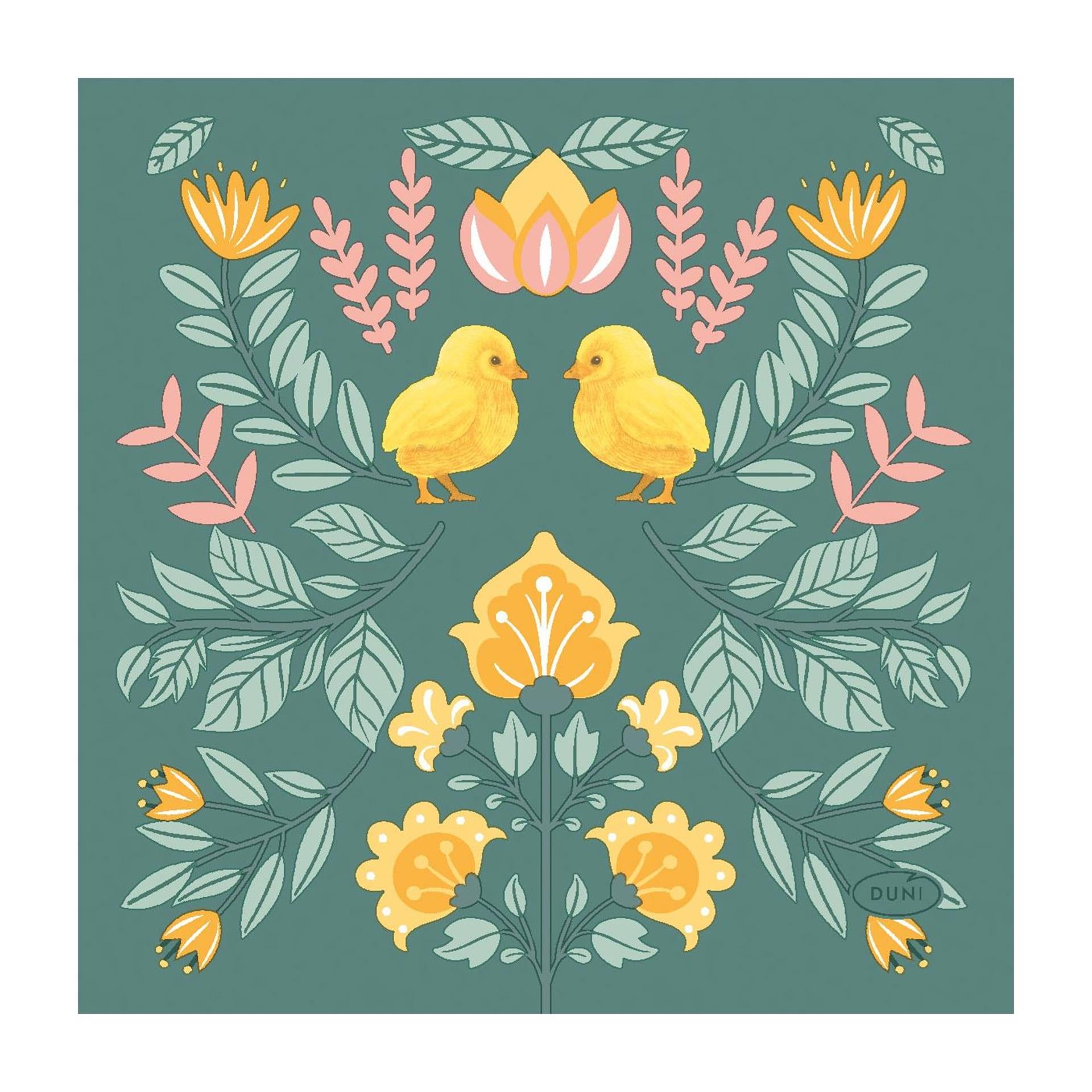 Duni servetten ornament easter 3-laags tissue 24x24cm