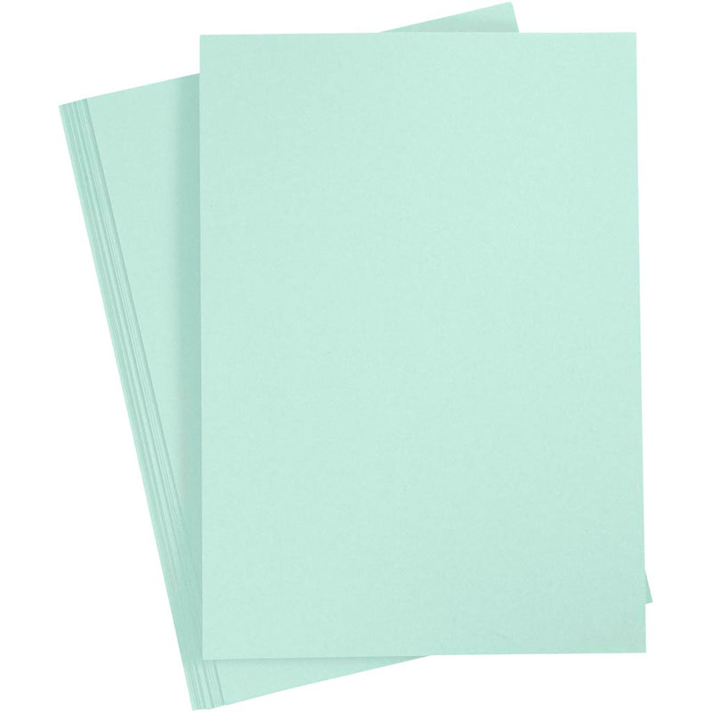 Karton, a4, vel 210x297 mm, 210 gr, pastel groen, 10 vel 1 doos