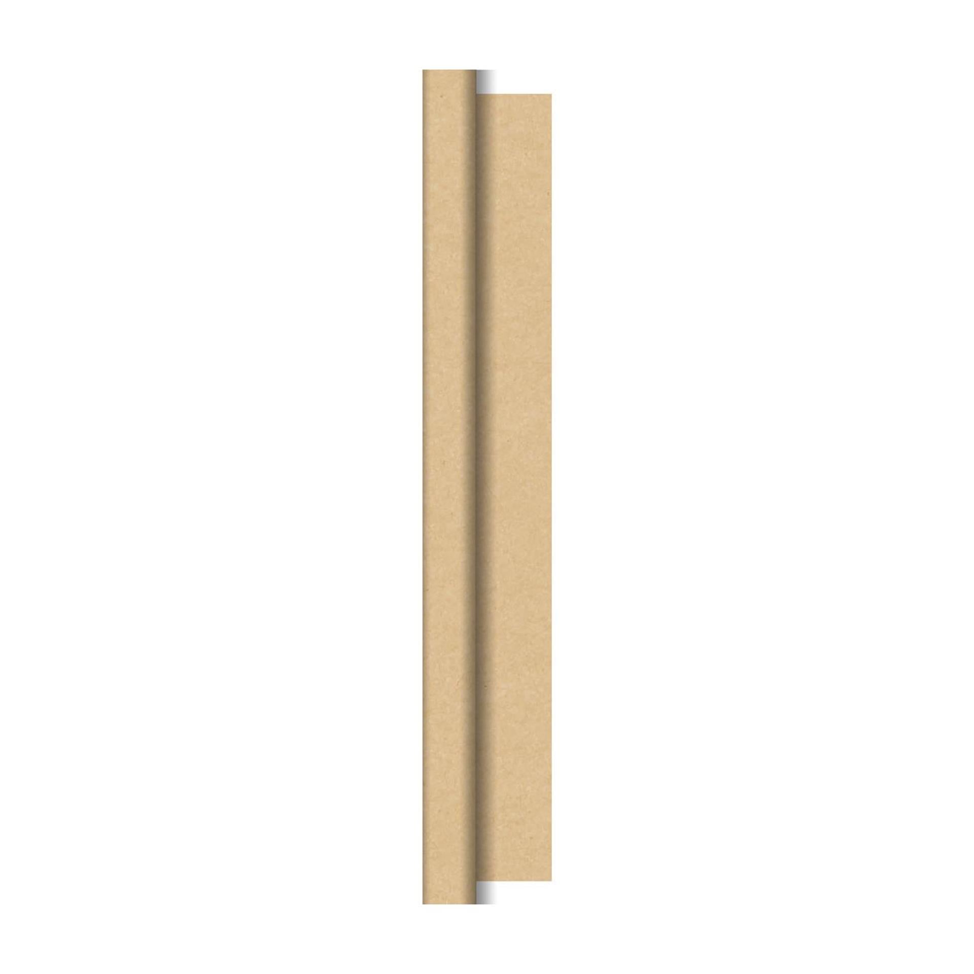 Duni tafellaken op rol natural brown cel 118x500cm