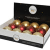 Decoris kerstballen mix 12st pearl goud rood