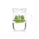 Theekop met filter glas cl ø 8cm hoogte: 12,5 cm<br> inhoud: 470 ml