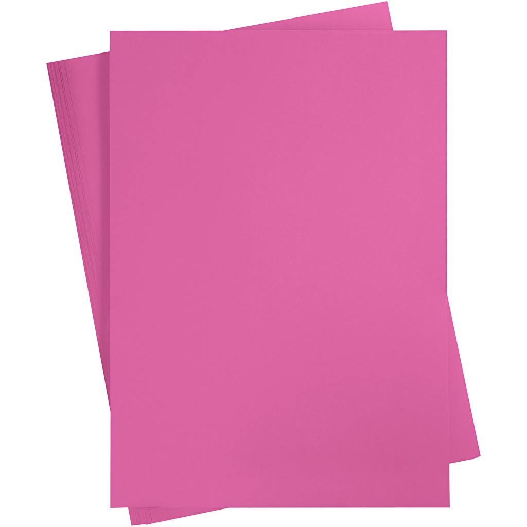 Gekleurd karton, a2, vel 420x594 mm, 180 gr, roze, 100 vel 1 doos