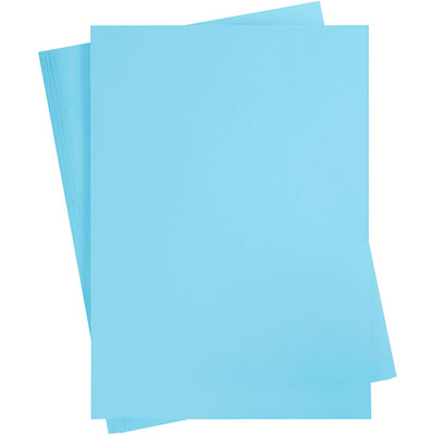 Gekleurd karton, a2, vel 420x594 mm, 180 gr, lichtblauw, 100 vel 1 doos