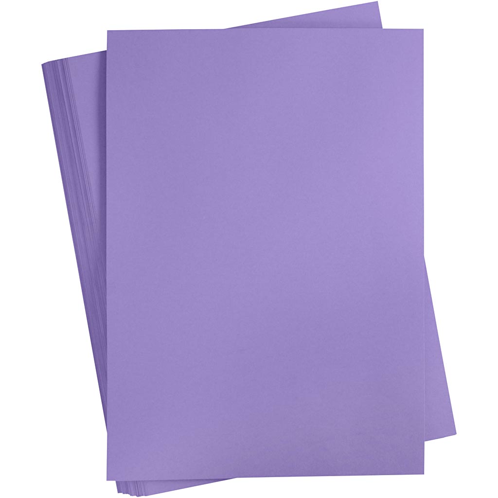 Gekleurd karton, a2, vel 420x594 mm, 180 gr, paars, 100 vel 1 doos