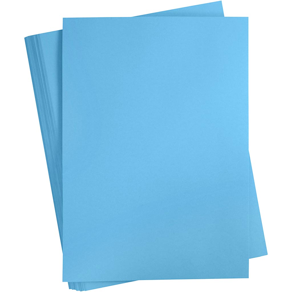 Gekleurd karton, a2, vel 420x594 mm, 180 gr, turquoise, 100 vel 1 doos