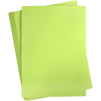 Gekleurd karton, a2, vel 420x594 mm, 180 gr, lichtgroen, 100 vel 1 doos