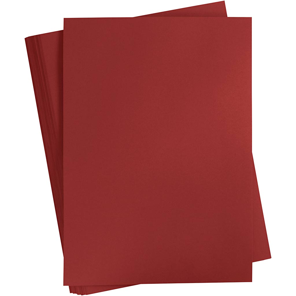 Gekleurd karton, a2, vel 420x594 mm, 180 gr, donkerrood, 100 vel 1 doos