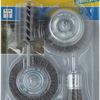 Wolfcraft draadborstel set | ronde schacht | 4-delig | 1 set - 2133000