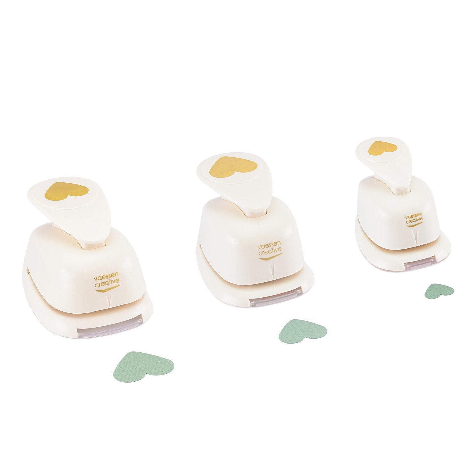 Vaessen creative • figuurpons set hartjes 3st.