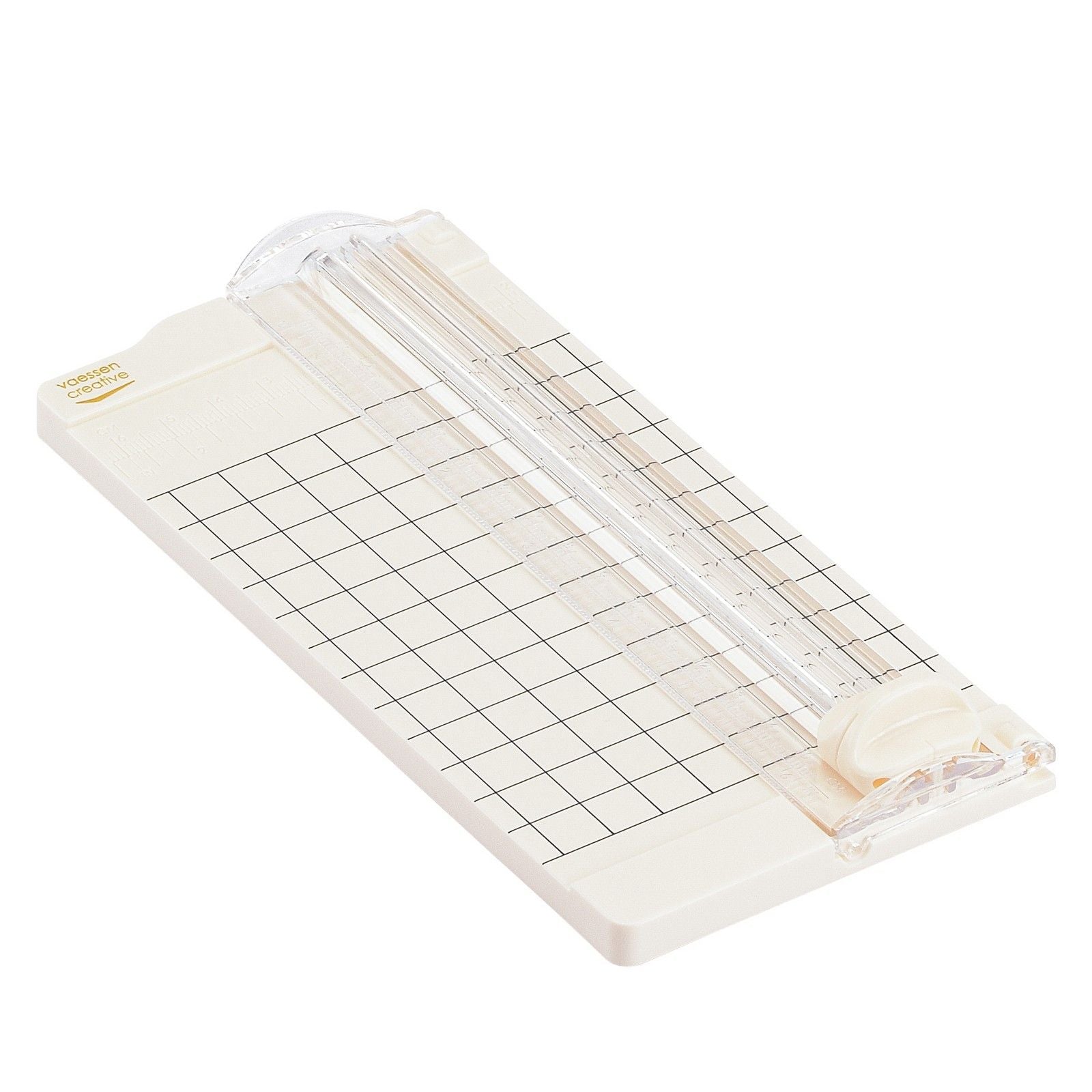 Vaessen creative • mini papiersnijder 15,3x6,5cm offwhite