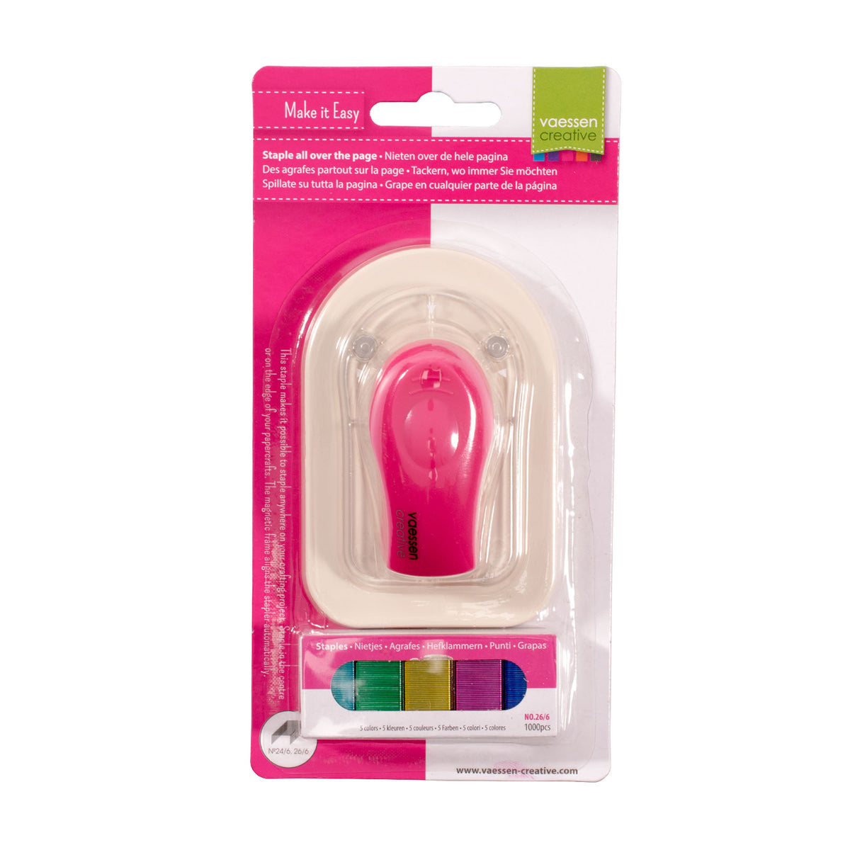 Vaessen creative • magnetische nietmachine nietjes