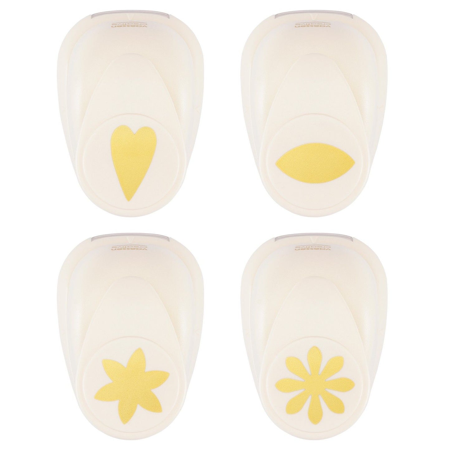 Vaessen creative • figuurpons set hart bloemblaadje bloemen 4st.